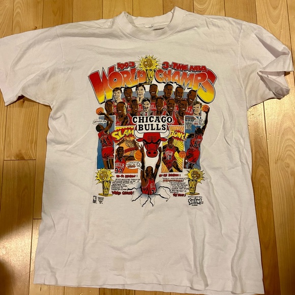 Vintage 1993 Chicago Bulls World Championship Tee - Picture 1 of 2